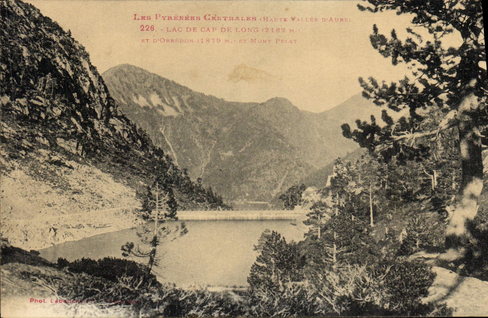 Lac de Cap de Long et Mont Pelat — Les Pyrénées Centrales (Haute Vallée d'Aure) — Phot. Labanche Frères - Recto