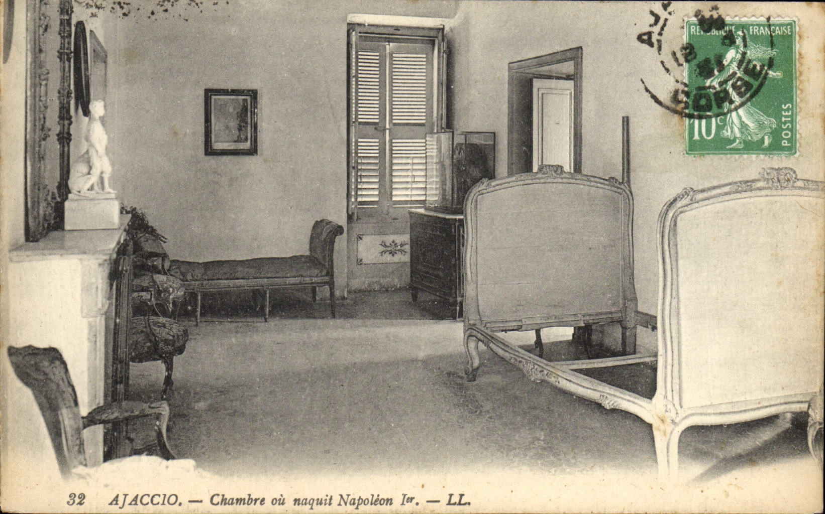 CPA Ajaccio Chambre Ou Naquit Napoleon 1er