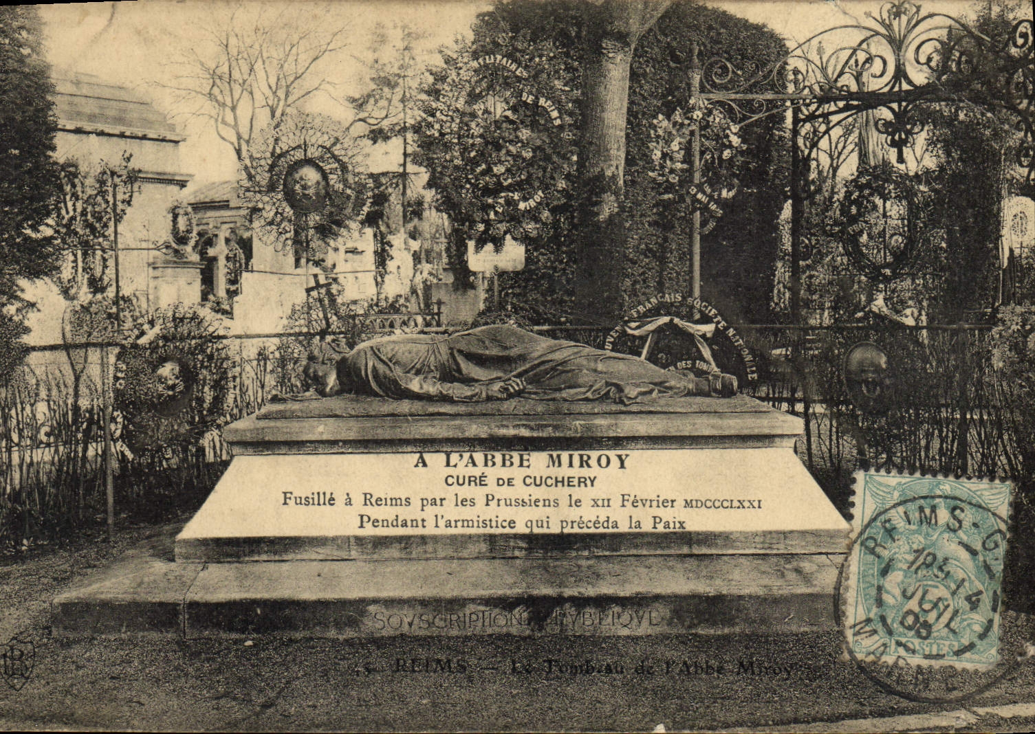Tombe de l'Abbé Miroy — Reims — Société française des tombes