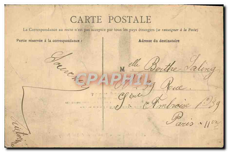 Tombe de l'Abbé Miroy — Reims — Société française des tombes — Verso