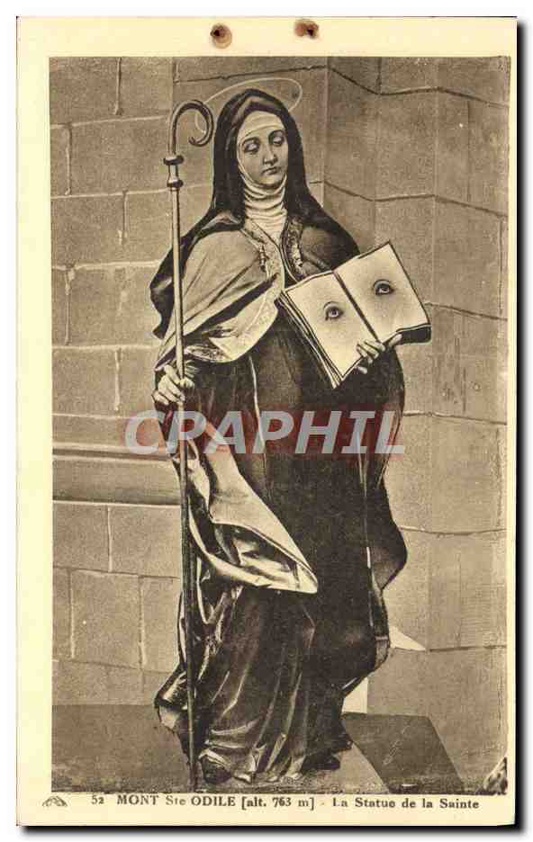 Mont Sainte-Odile — Statue de la Sainte — Cie Alsacienne des Arts Photographiques - Strasbourg