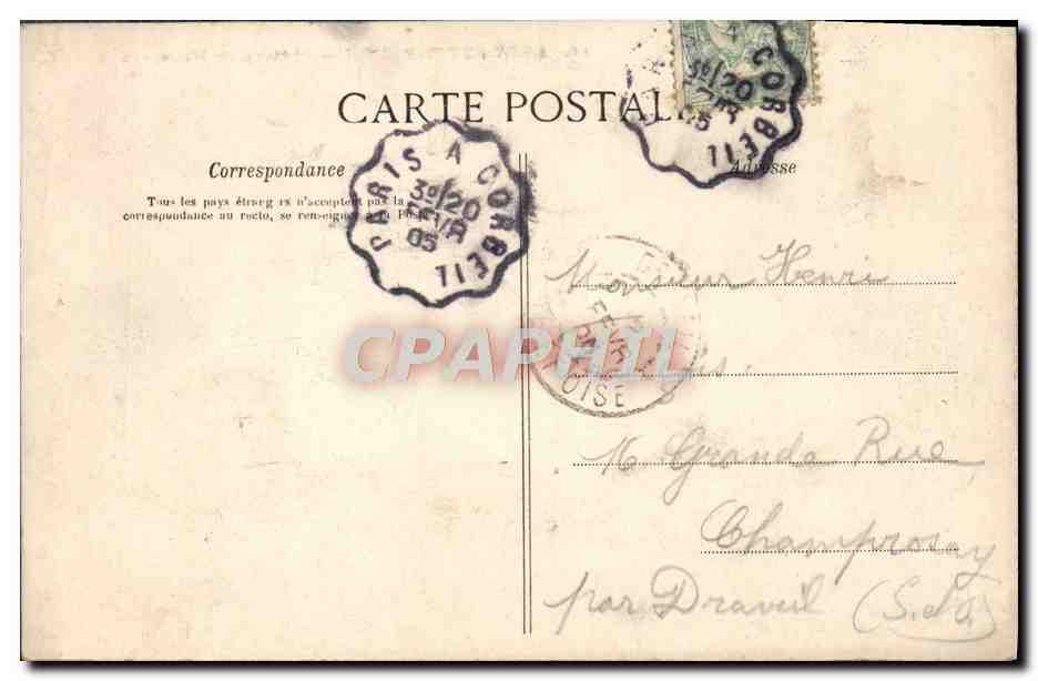 CPA Evry Petit Bourg Chateau De Mousseau — Rückseite