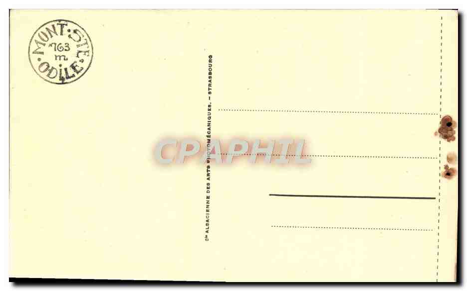 CPA Mont Ste Odile Et St Nabor — Verso