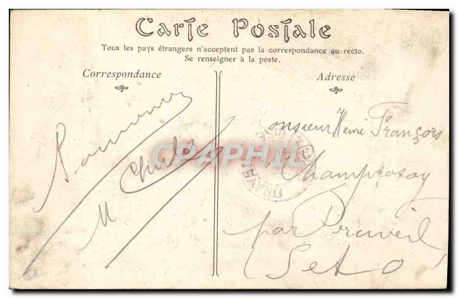 CPA Montereau Vue Generale Prise De Surville — Rückseite