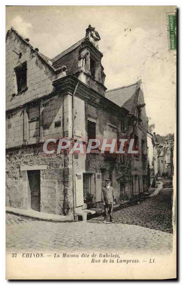 CPA Chinon La Maison Dite De Rabelais Rue De La Lamproie