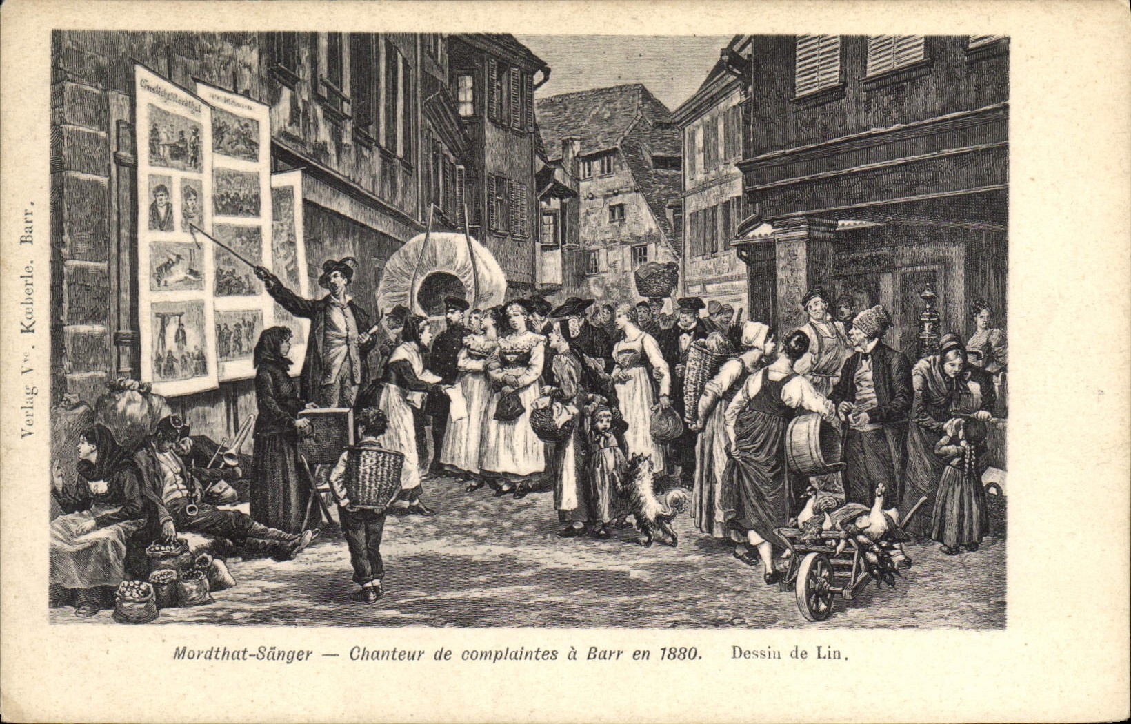 CPA Mordthat Sanger Chanteur De Complaintes A Barr en 1880