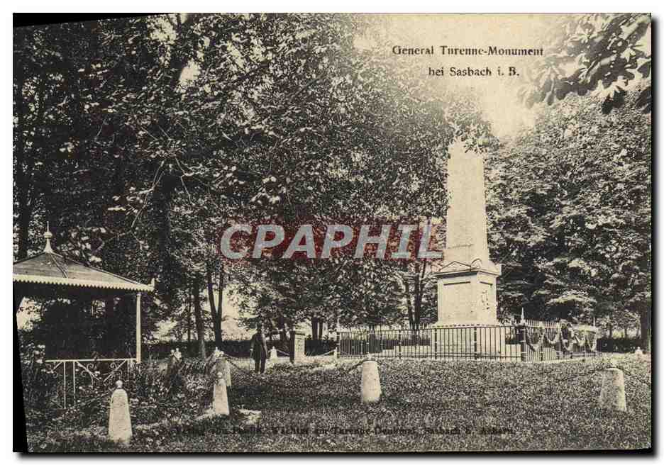 CPA General Turenne Monument bei Sasbach 