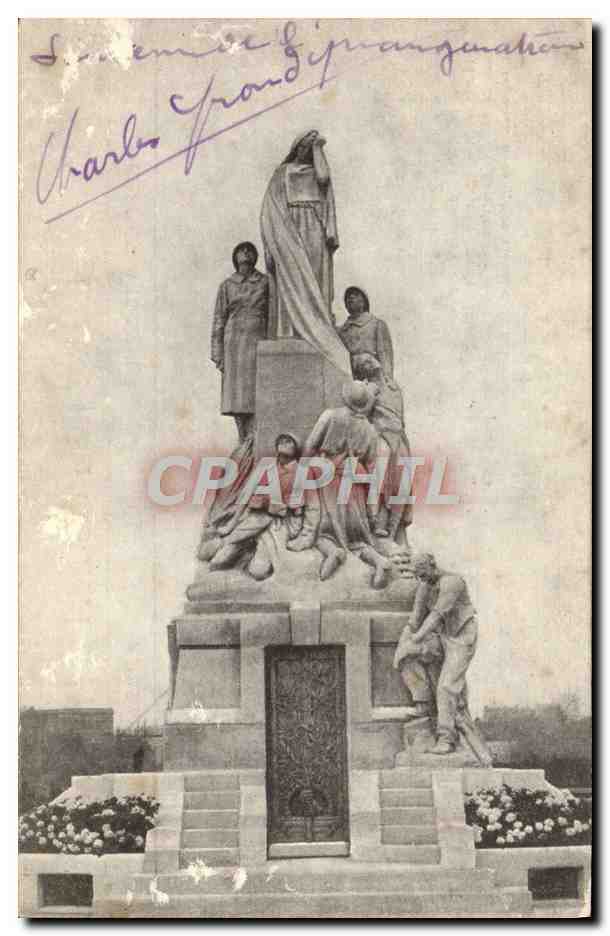 CPA Monument Militaria dedicacee Charles Grondy 