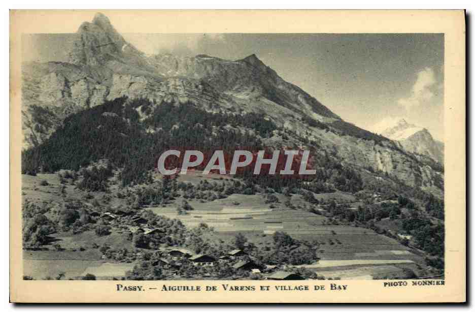 CPA Passy Aiguille De Varens Et Village De Bay