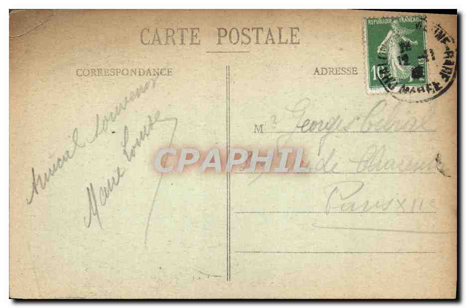 CPA La Grande Guerre Eglise De Marson Le portail Enfant — Back
