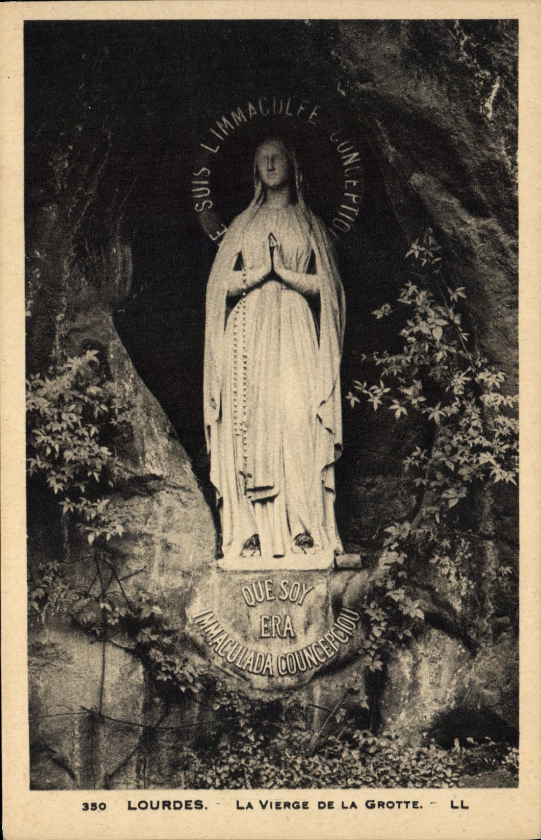 CPA Lourdes La Vierge De La Grotte