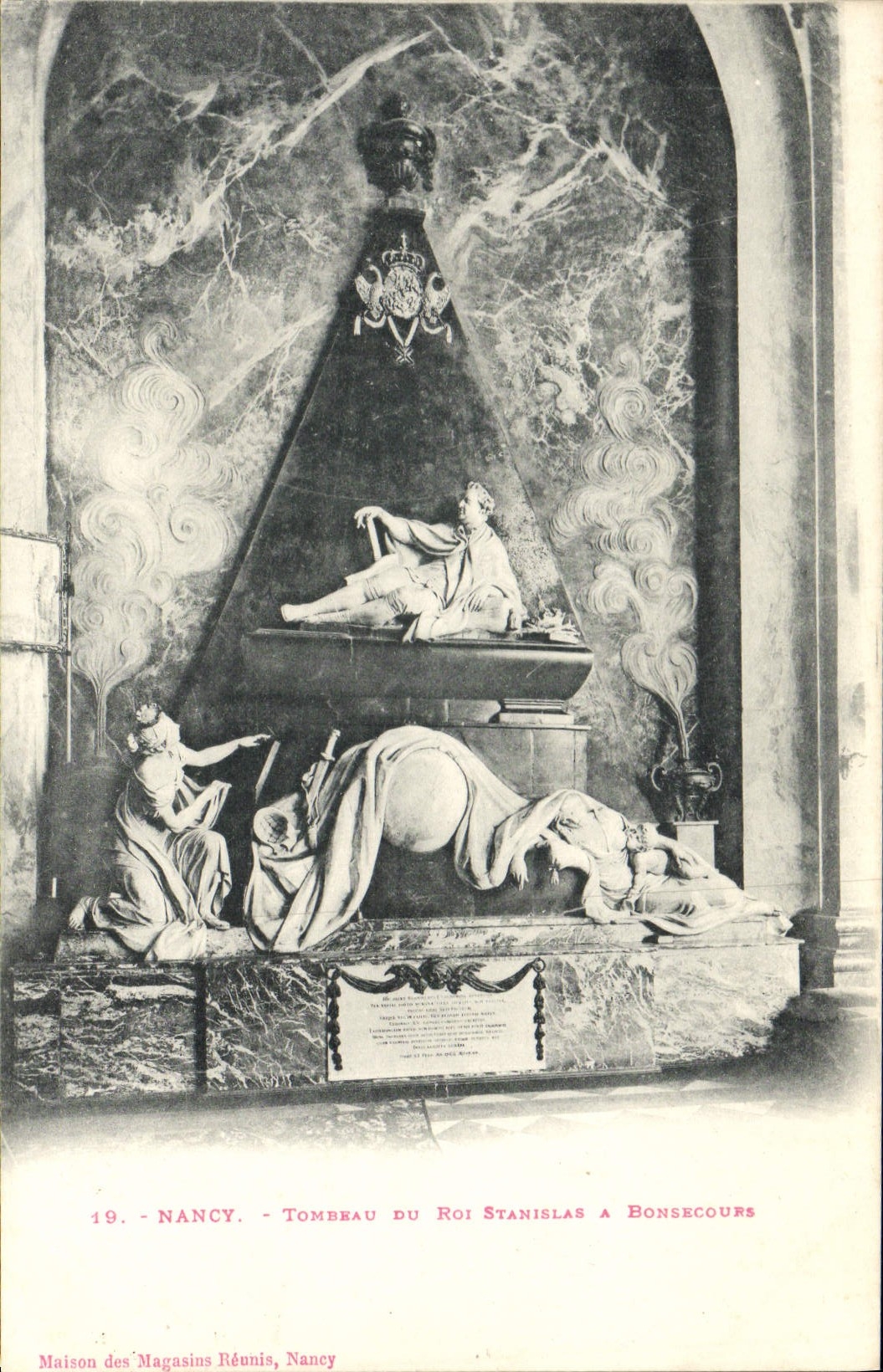 NANCY — Tombeau du Roi Stanislas à Bonsecours — Maison des Magasins Réunis, Nancy