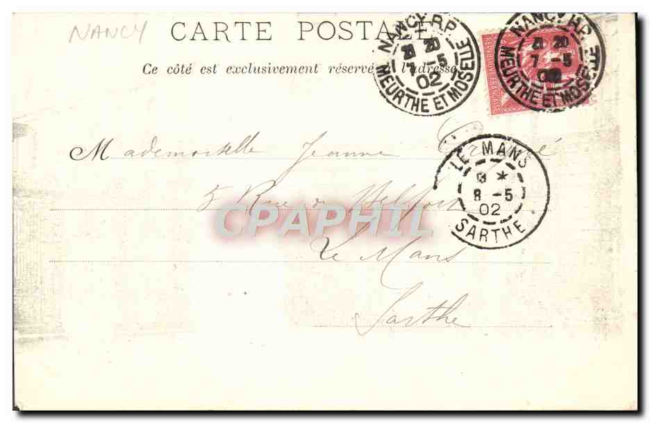 CPA Nancy La Prefecture — Rückseite