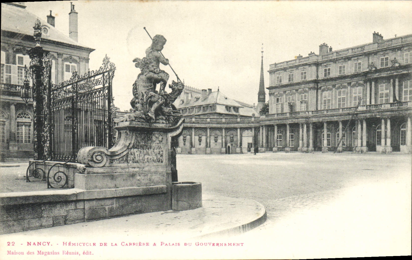 Nancy - Hémicycle de la Carrière & Palais du Gouvernement — Maison des Magasins Réunis, édit.