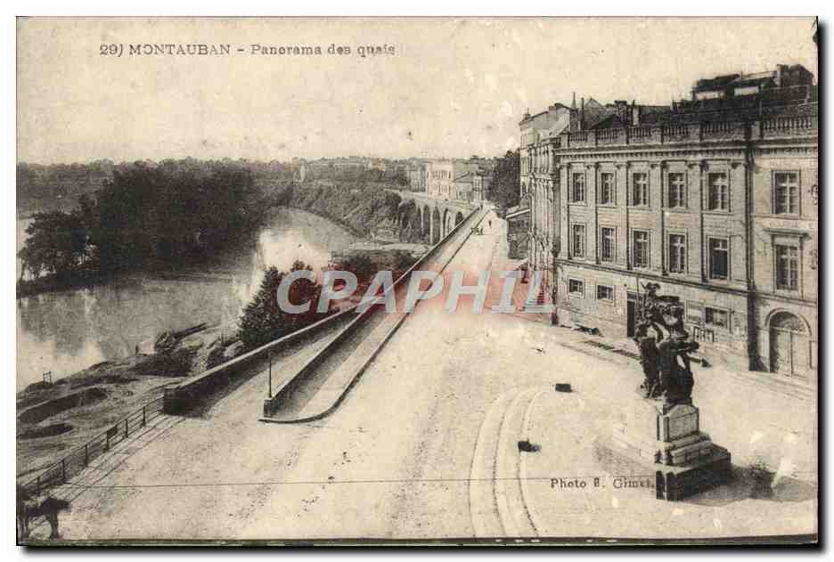 CPA Montauban Panorama Des Quais