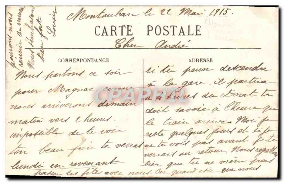 Montauban (T-et-G.) — Chaussée des Albarèdes und Pont d'Orléans — Rückseite