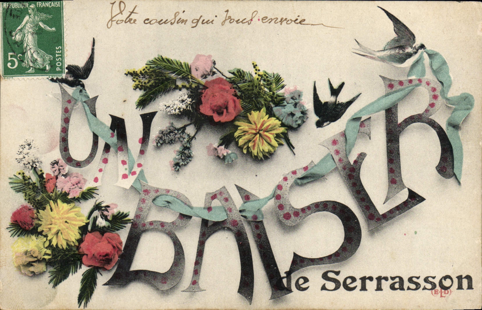 CPA Un Baiser De Serrasson