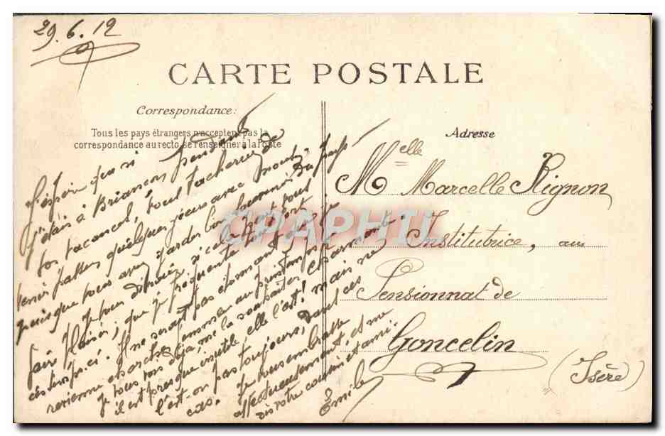 CPA Un Baiser De Serrasson — Rückseite