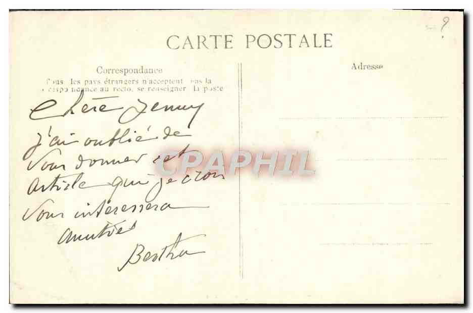 CPA Sainte Perine Inondations 1910 Les Batiments Vus Du Parc — Rückseite