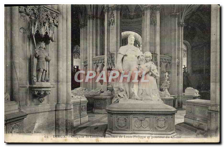 Chapelle St Louis — Tombeau de Louis-Philippe et pourtour du Chœur — Éd. Fournain, édit. Dreux