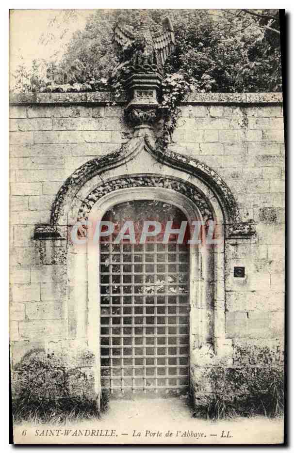 CPA Saint Wandrille La Porte De l'Abbaye Aigle