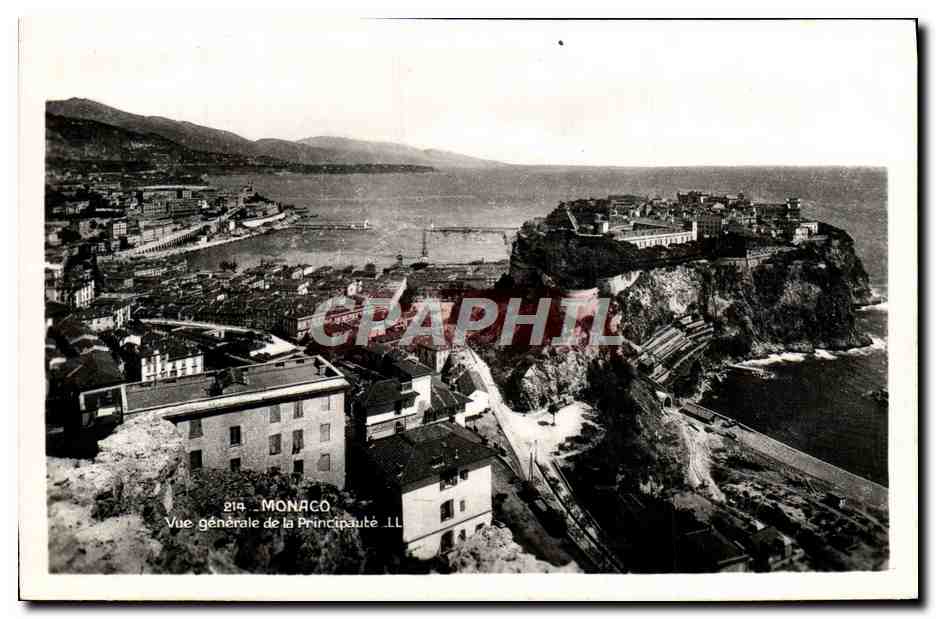 CPA Monaco Vue Generale De La Principaute
