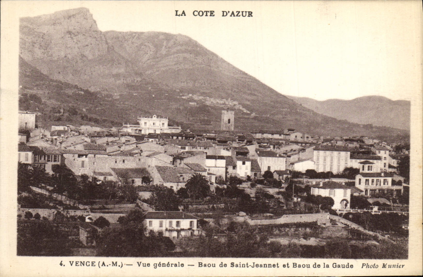 CPA La Cote d'Azur Vence Vue Generale Baou De Saint Jeannet Et Baou De La Gaude