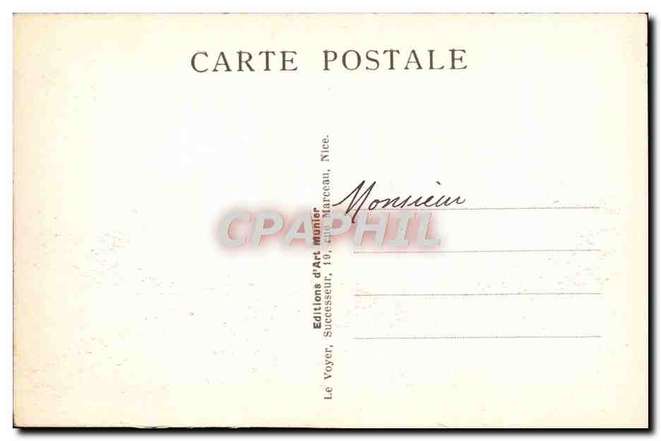 CPA La Cote d'Azur Vence Vue Generale Baou De Saint Jeannet Et Baou De La Gaude — Rückseite