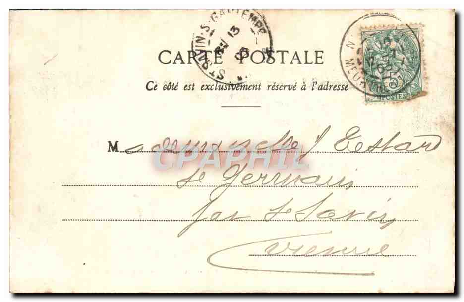CPA Nancy Hemicycle De La Carriere Palais Du gouvernement — Verso