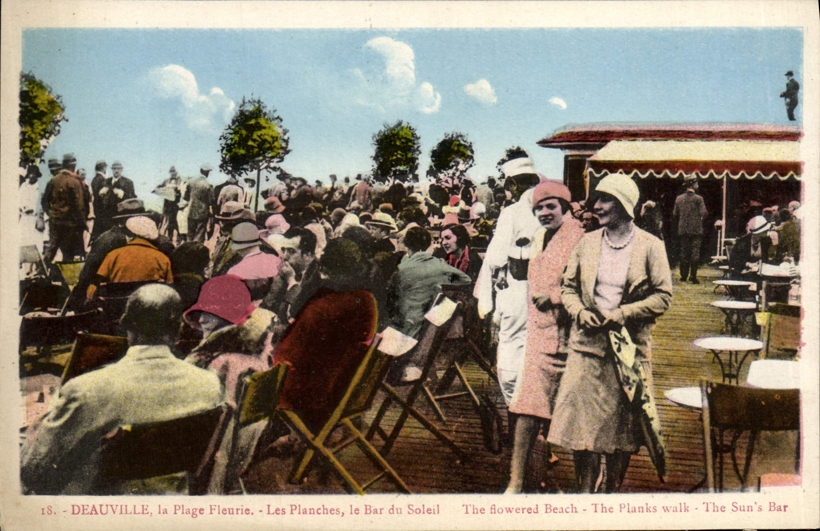 Deauville, la Plage Fleurie — Les Planches, le Bar du Soleil — éditeur La Cigogne, Deauville