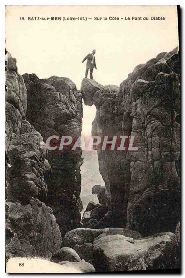 CPA Batz Sur Mer Sur La Cote La Pont Du Diable