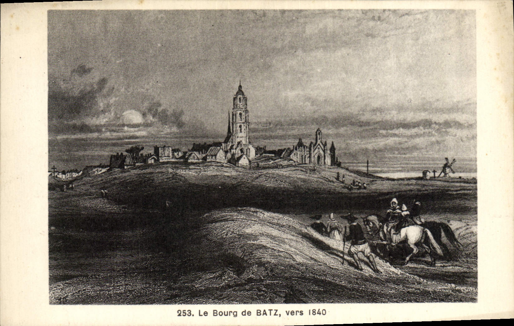 CPA Le Bourg De Batz Vers 1840