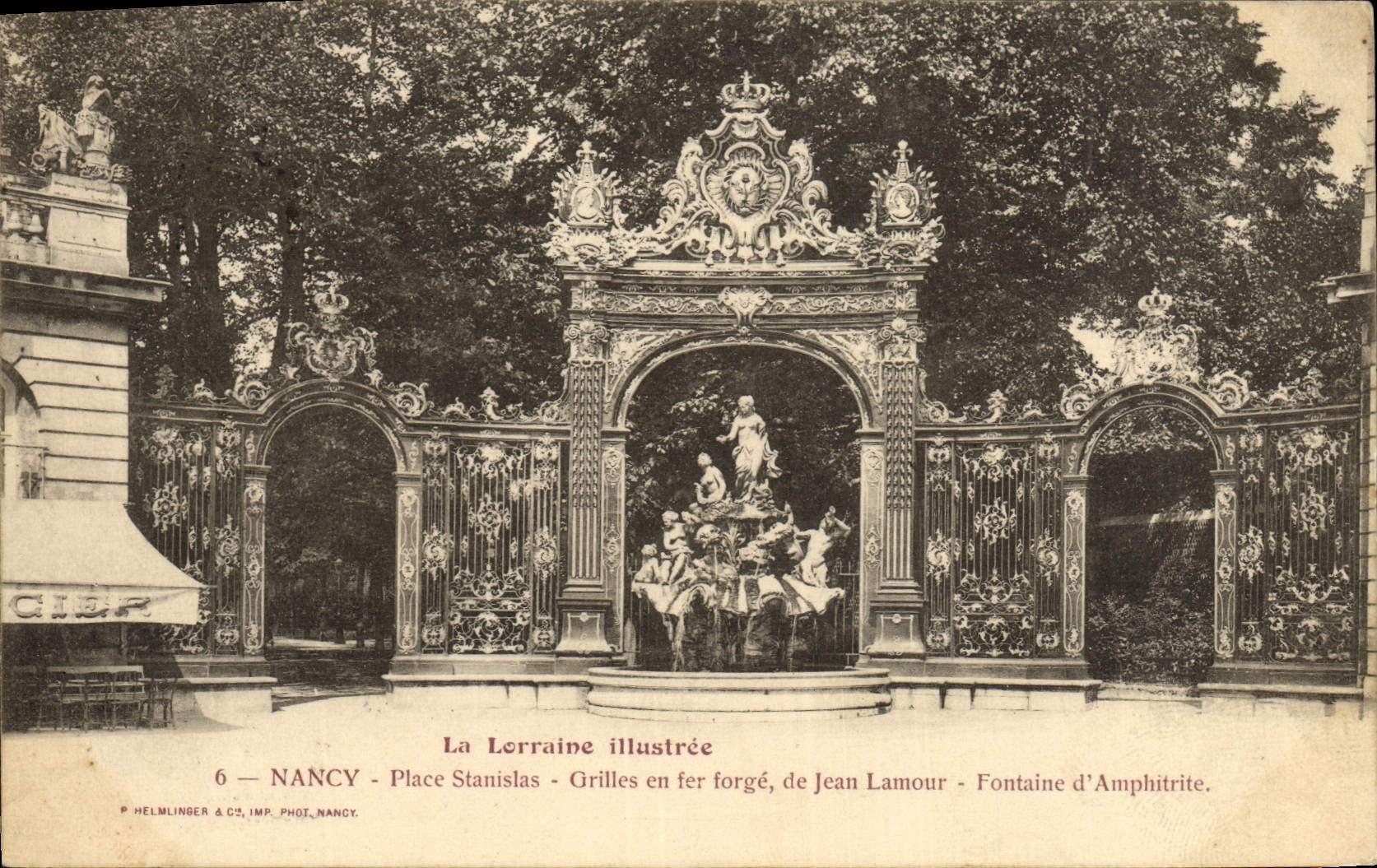 CPA La Lorraine Illustree Nancy Place Stanislas Grilles En Fer Forge De Jean Lamour Fontaine d'Amphitrite