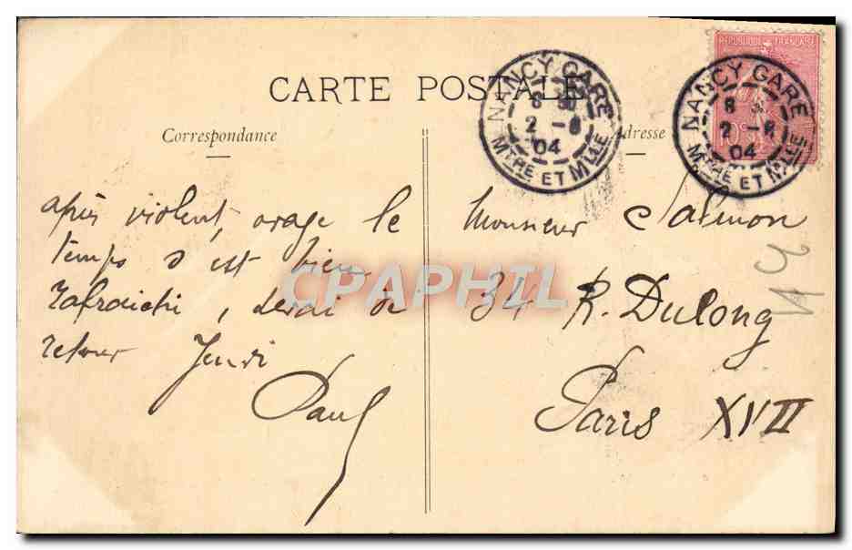 CPA La Lorraine Illustree Nancy Place Stanislas Grilles En Fer Forge De Jean Lamour Fontaine d'Amphitrite — Verso
