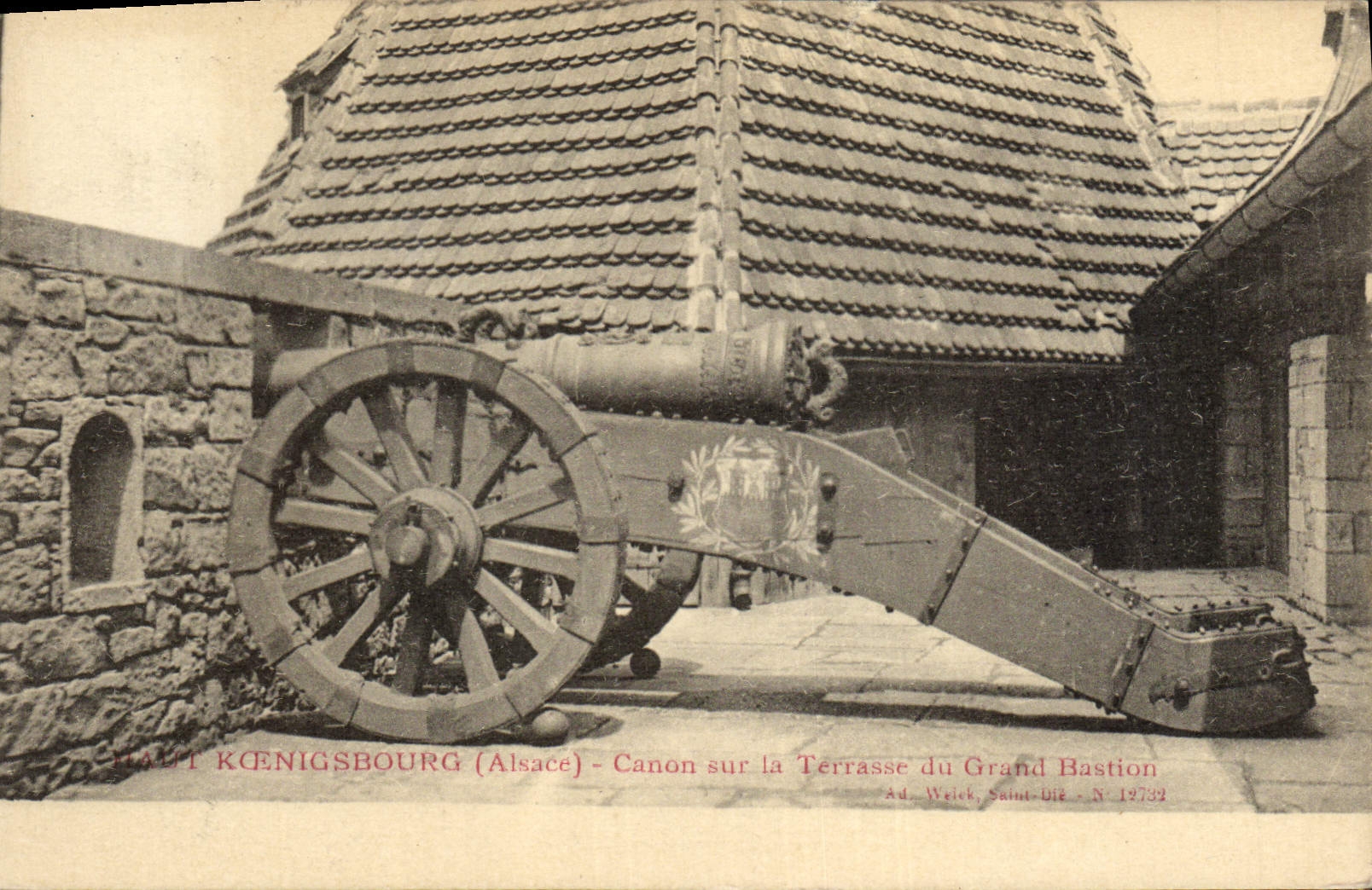 Haut-Kœnigsbourg (Alsace) - Canon sur la Terrasse du Grand Bastion — Ad. Weick, Saint-Dié, N° 12732