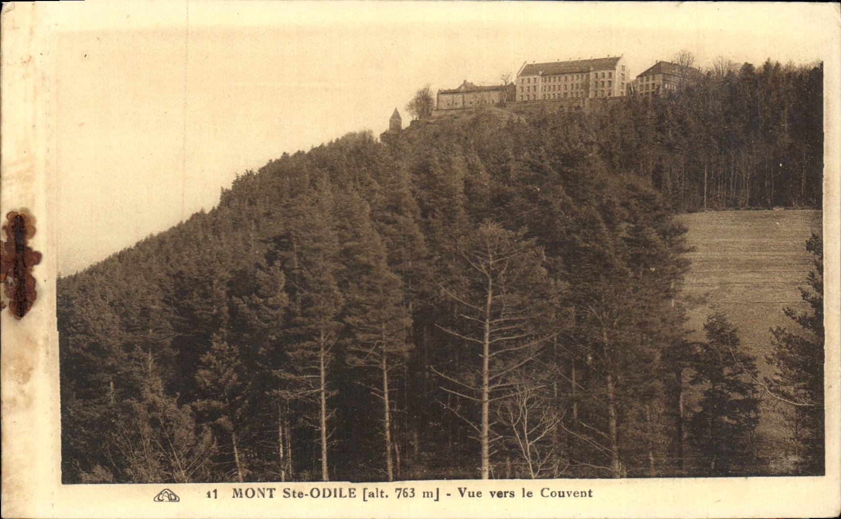 Mont Ste-Odile — Vue vers le Couvent — éditeur Albad'Arts