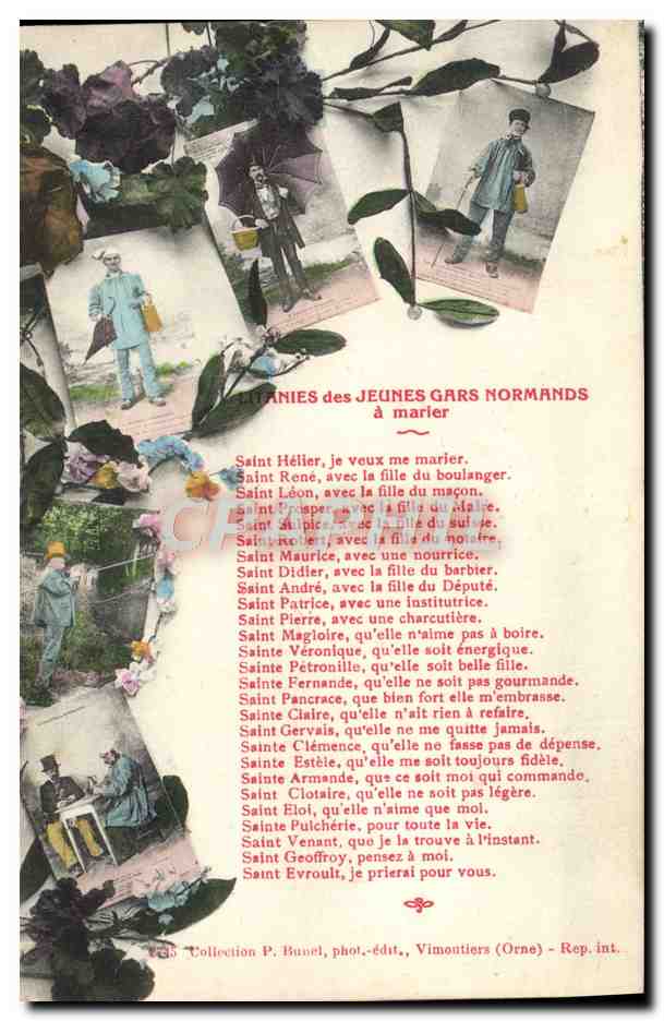 CPA Des Jeunes Gars Normands A Marier Folklore