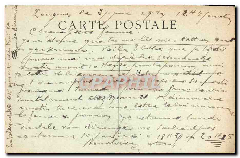 CPA Le Rire Du Morvan D'Epi que Mon Houme Est Demobilise Folklore — Rückseite