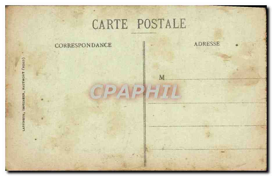 St QUENTIN (Aisne) — Rue partant de la Place de Longueville détruite par les Allemands — Laffitteur, Hautmont (S625) — Verso