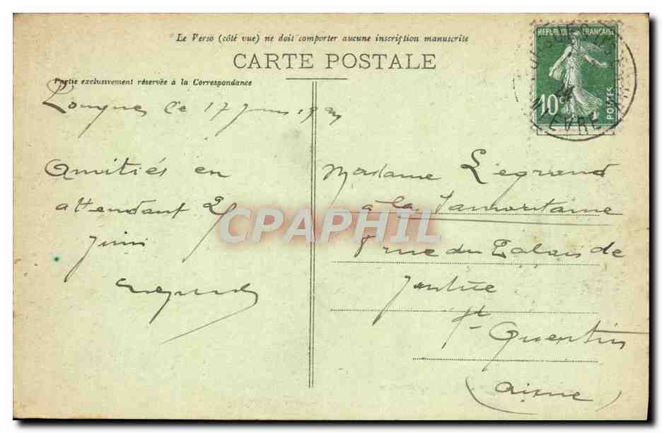 CPA Non Bons Paysans Vous Pensez a Nous Distraction Folklore — Verso