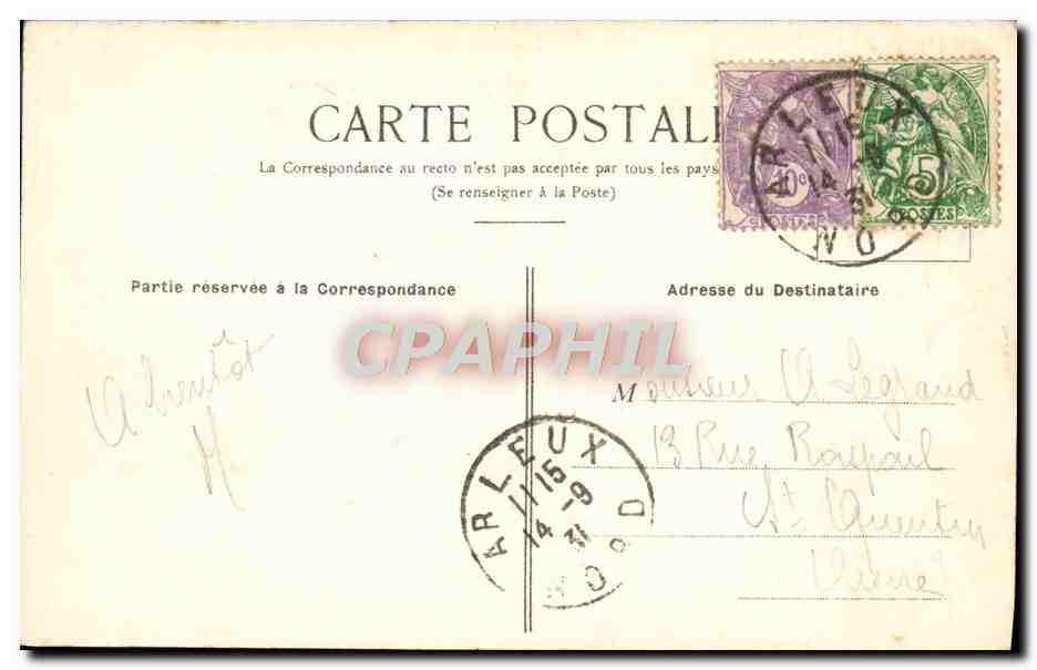 CPA Neuilly Maison De Retraite Galignani Freres — Rückseite