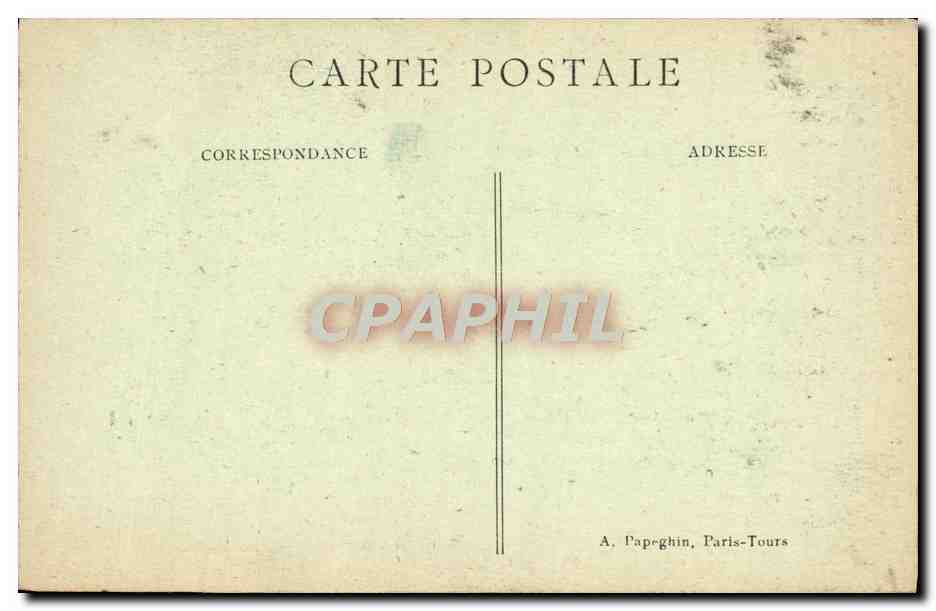 CPA Tours L'Hotel De La Crouzille ou est ne Mlle de la Valliere — Rückseite