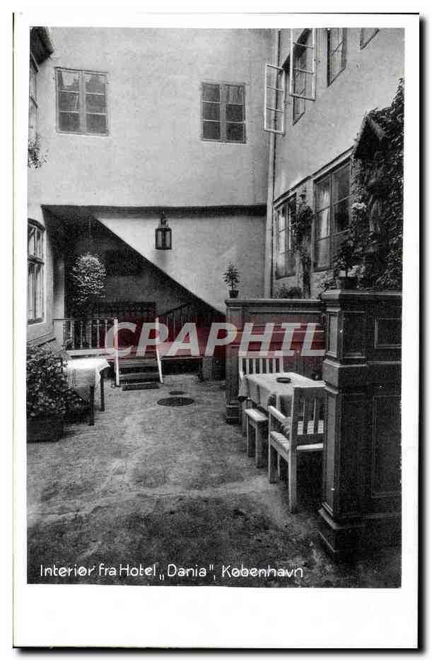 CPA Interieur Fra Hotel Dania Kobenhavn