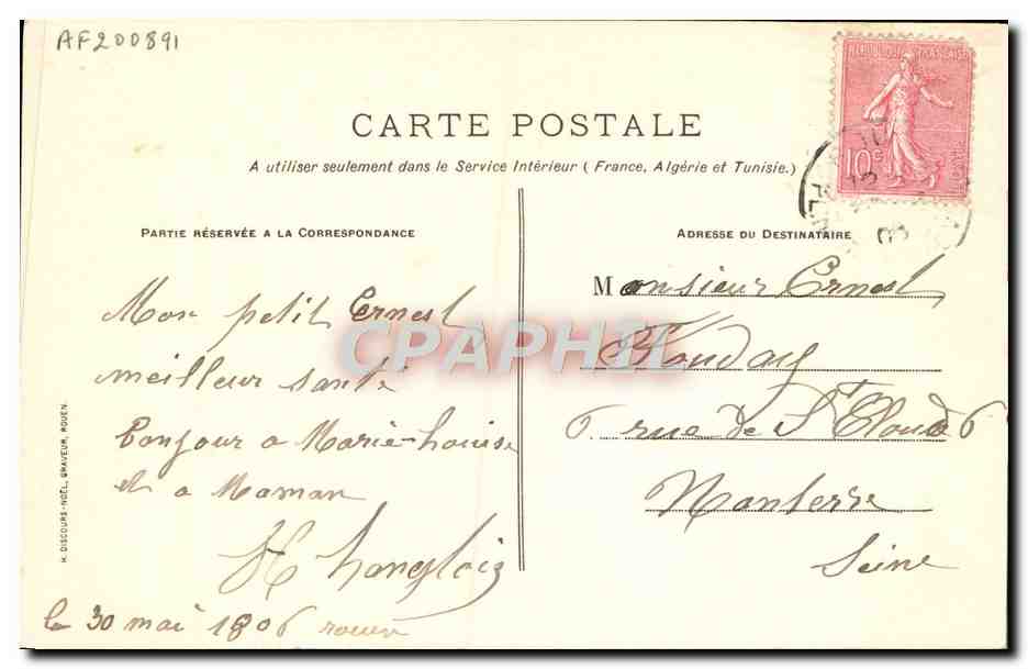 CPA Rouen Pot normand Normandie  — Rückseite