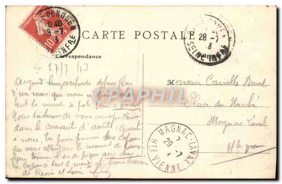 CPA Fecamp Vue Generale Prise du Calvaire — Rückseite