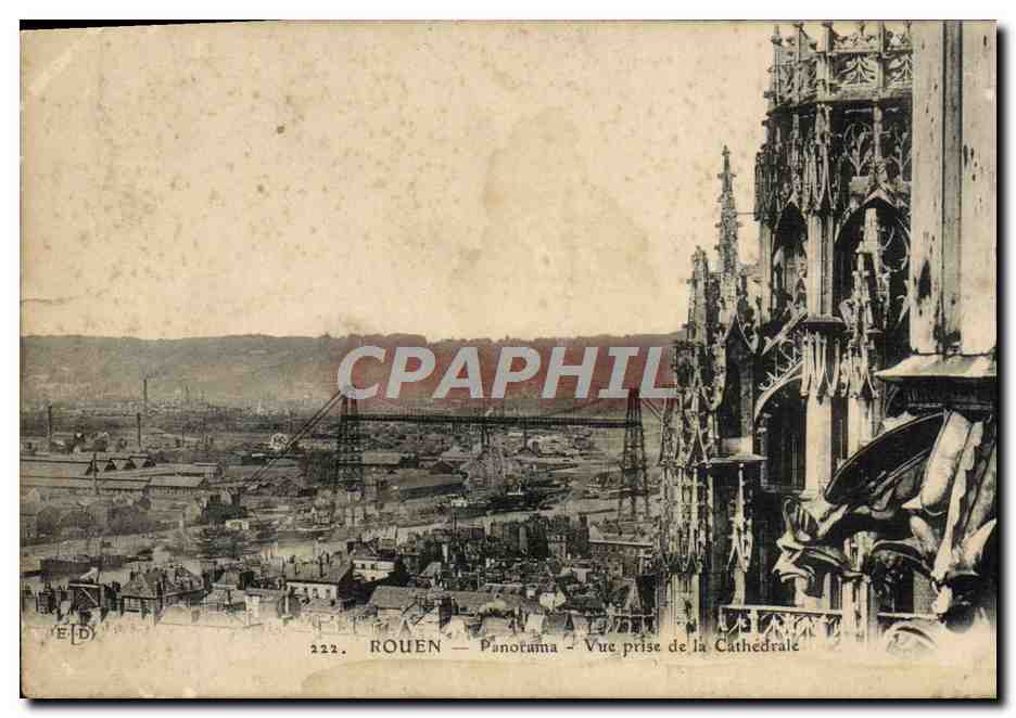 CPA Rouen Panorama Vue Prise de La Cathedrale