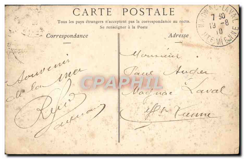 CPA Le Treport La Promenade de la Plage — Rückseite