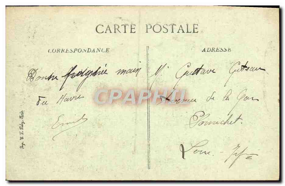 CPA Le Havre Entree du Port Par Gros Temps — Rückseite