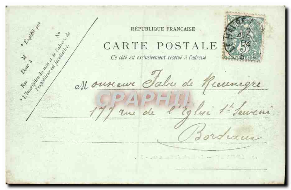 CPA Le Havre Le Bassin du Commerce Bateaux  — Verso