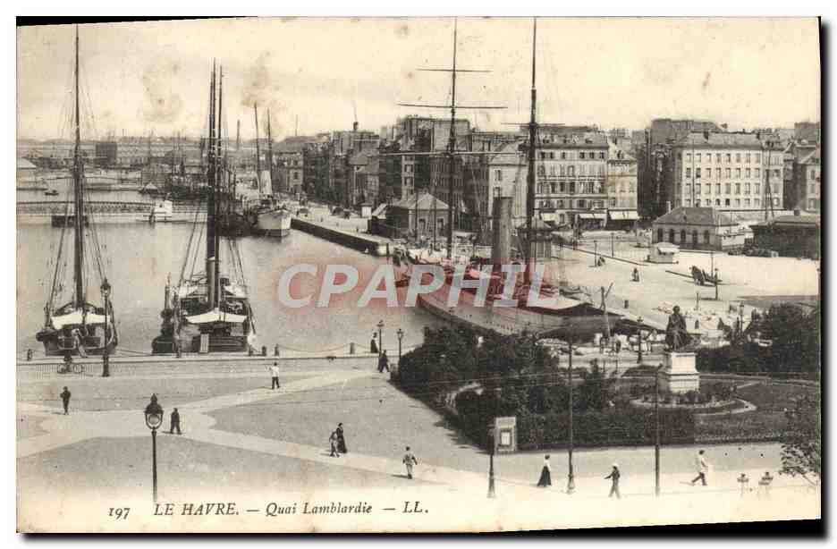 CPA Le Havre Quai Lamblardie Bateaux 